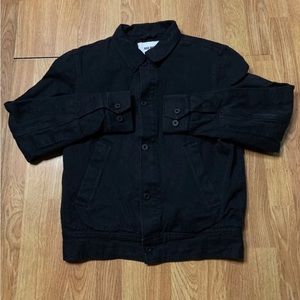 Buck Mason Men’s Medium Denim Black Heavyweight Trucker Button Down